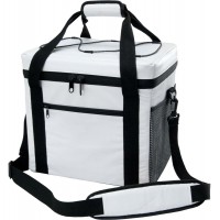 OEM Custom White Square Lunch Cooler Bag 24 cans cooler insulated bag